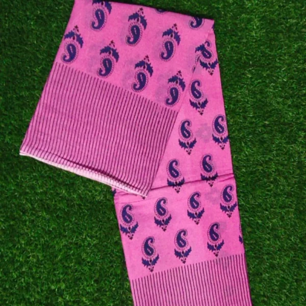 Premium -Classic Pink Cotton Saree with soft comfort fabric