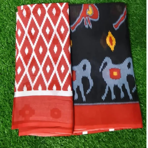 Premium -Black body with red border and pallu – A minimal yet striking contrast.