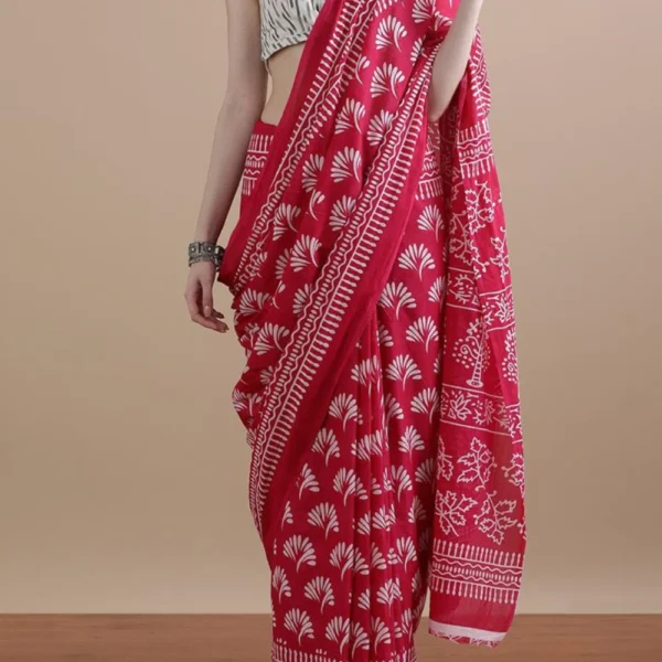 Blush Whisper – Premium Soft Cotton Saree in Elegant Pink