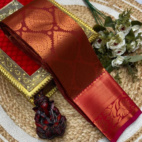 Bridal Silk Saree In Maroon