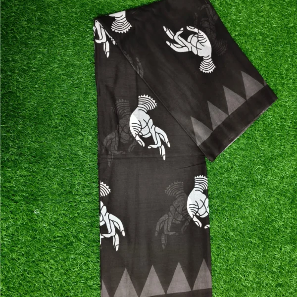 Cocoa Charm – Deep Brown Mul Cotton Drape