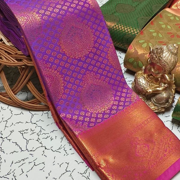 Elite Bridal Megenta Colour Silk Saree