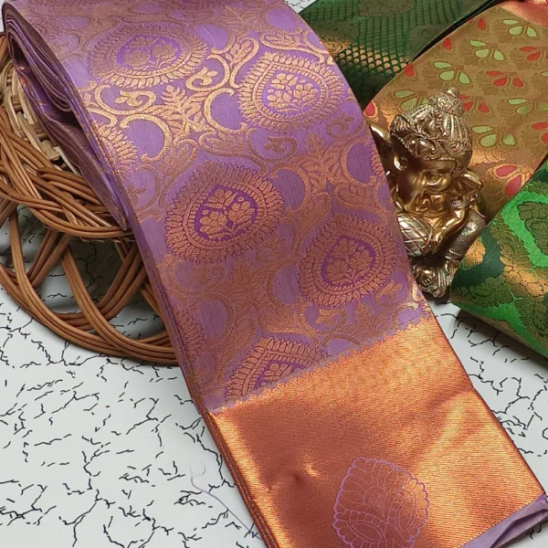 Elite Bridal Lavender Colour Silk Saree