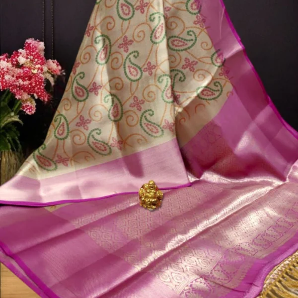 Pink Banarasi Silk Tissue Brocade Zari Saree 😍😍