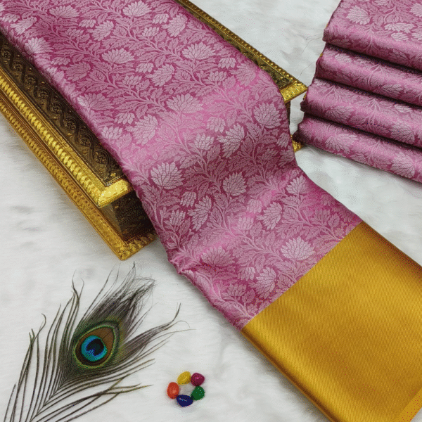 Purple colour Banarasi Silk Tissue Saree
