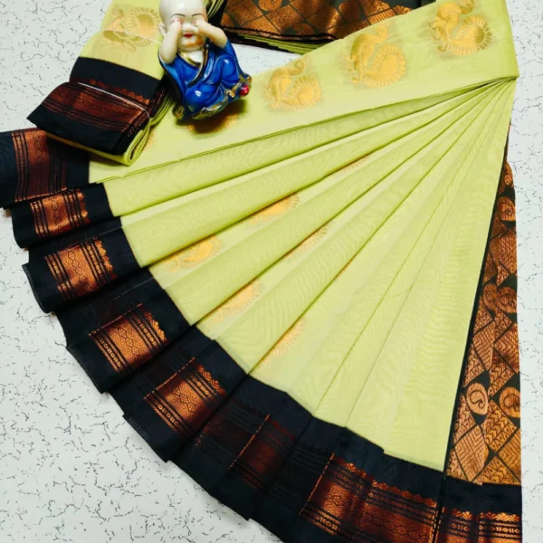 Sunlit Forest – Lemon Yellow with Bottle Green Elegance