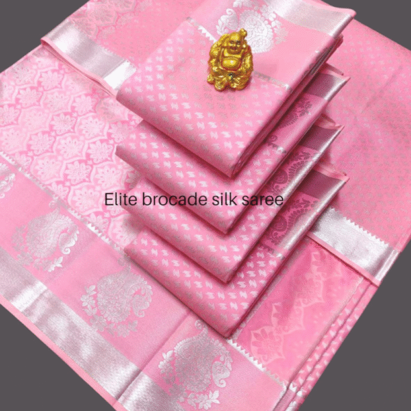 Elite Bridal Baby Pink Colour Tissue Silk Saree