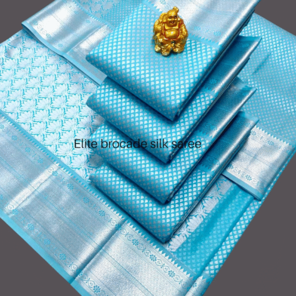 Elite Bridal Sky Blue Colour Tissue Silk Saree
