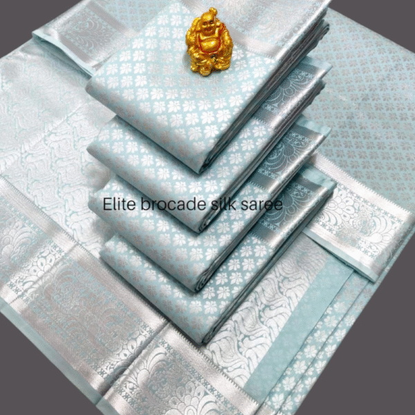 Elite Bridal Ice Blue  Colour Tissue Silk Saree