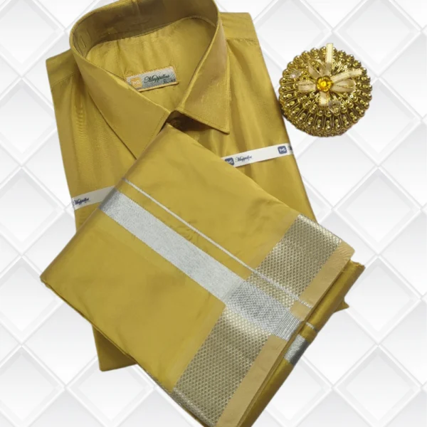 Regal Vibes in Golden Yellow Premium Ethnic Wear Dothi Sets