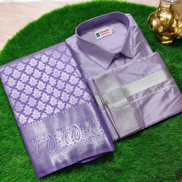 Royal Couple Combo in Lavender Colour Premium Ethnic Wear Sets