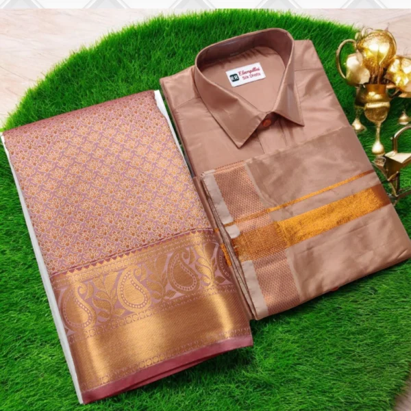 Royal Couple Combo in Peach Colour Premium Ethnic Wear Sets
