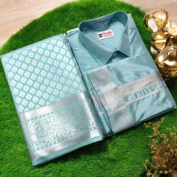 Royal Couple Combo in Sky Blue Colour Premium Ethnic Wear Sets