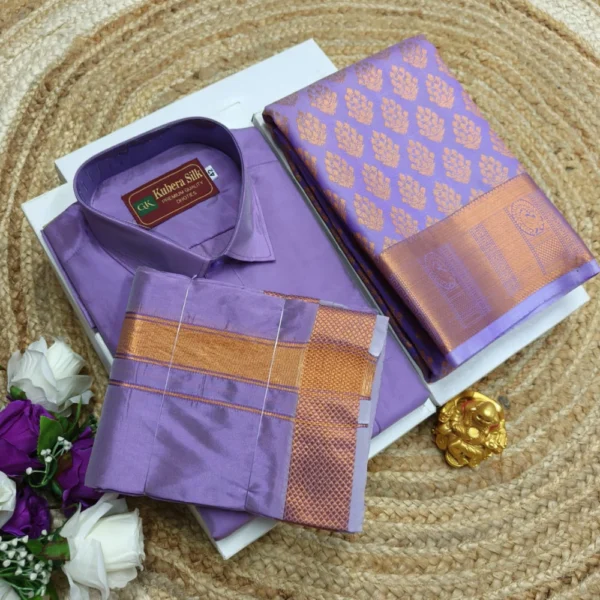 Lavender - Premium Ethnic Wear  Couple Combo Sets