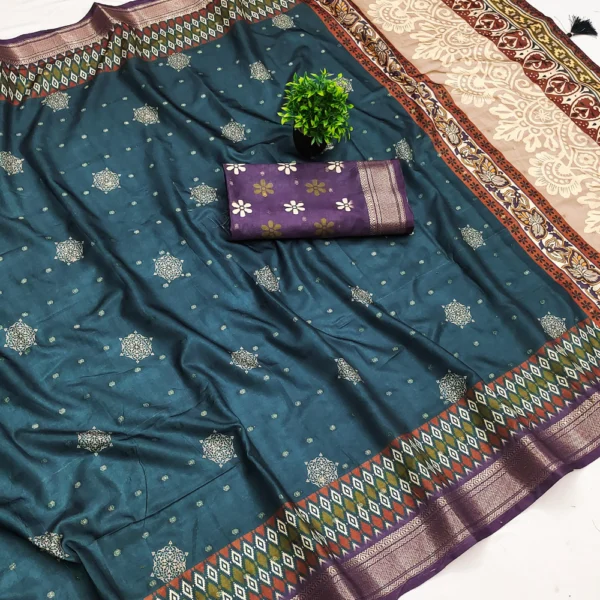 Silk Blends in Teal colour