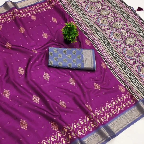 Silk Blends in Meganta colour