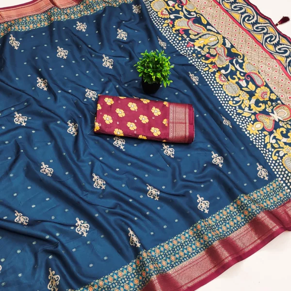 Silk Blends in Blue colour