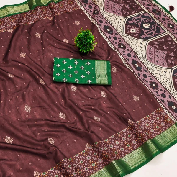 Silk Blends in Maroon colour