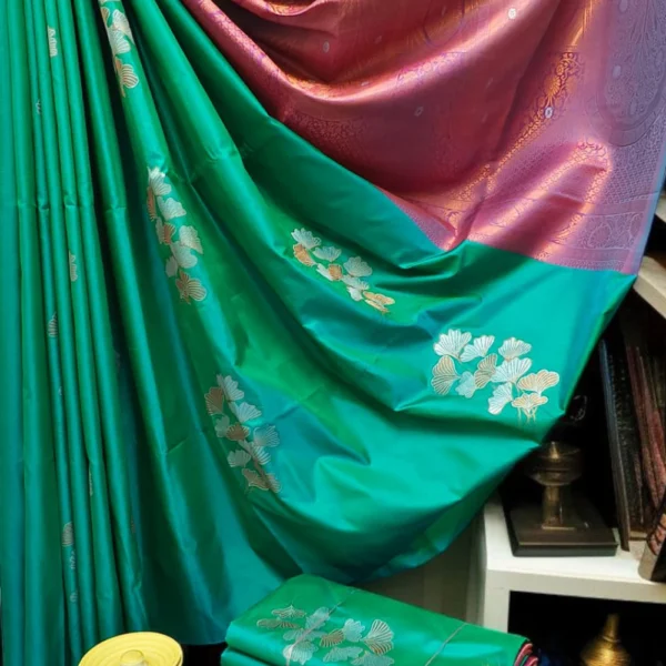 Teal green and purple in timeless harmony