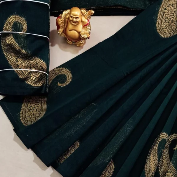 silk cotton Sarees in Green