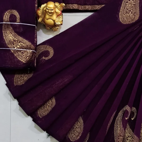 silk cotton Sarees in Purple