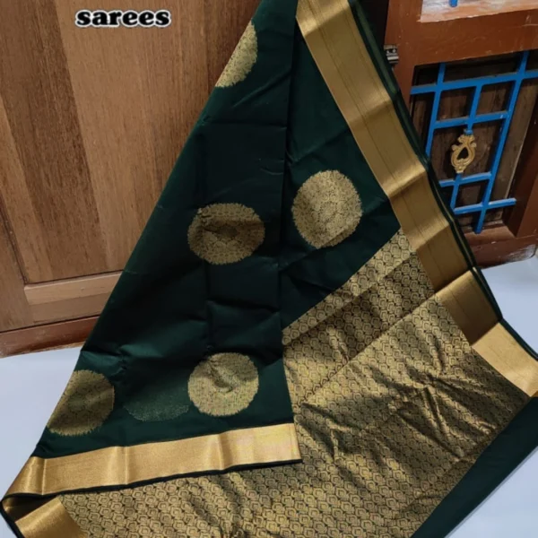 Handloom Silk Cotton Saree in Black