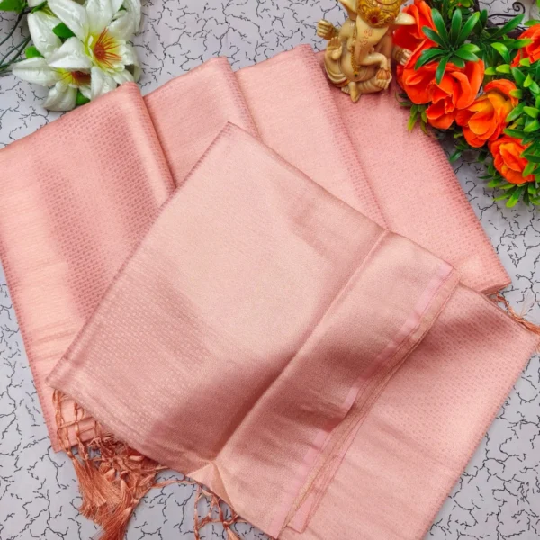 Premium Soft Silk Saree in Peach Colour