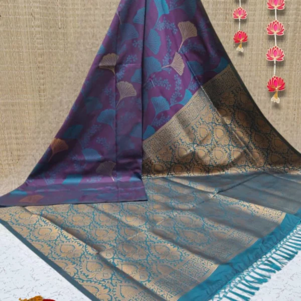 Luxury Soft Silk Saree in Violet shade