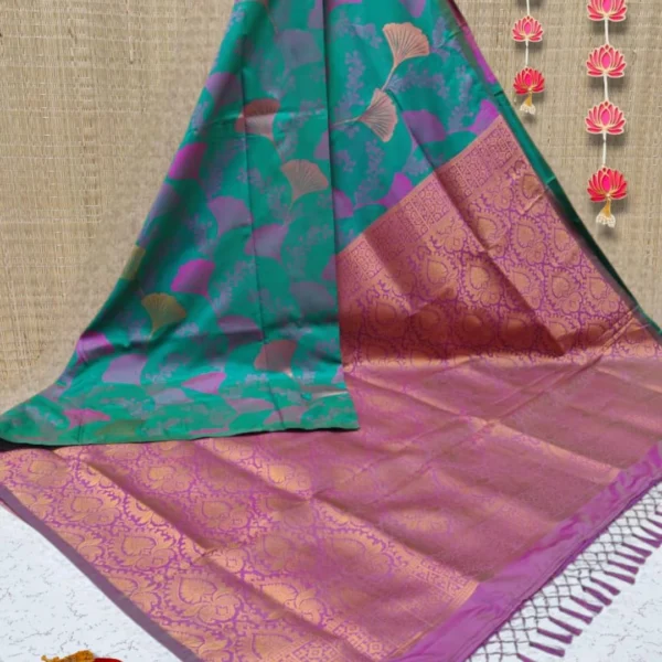 Luxury Soft Silk Saree in Peacock Blue Shade
