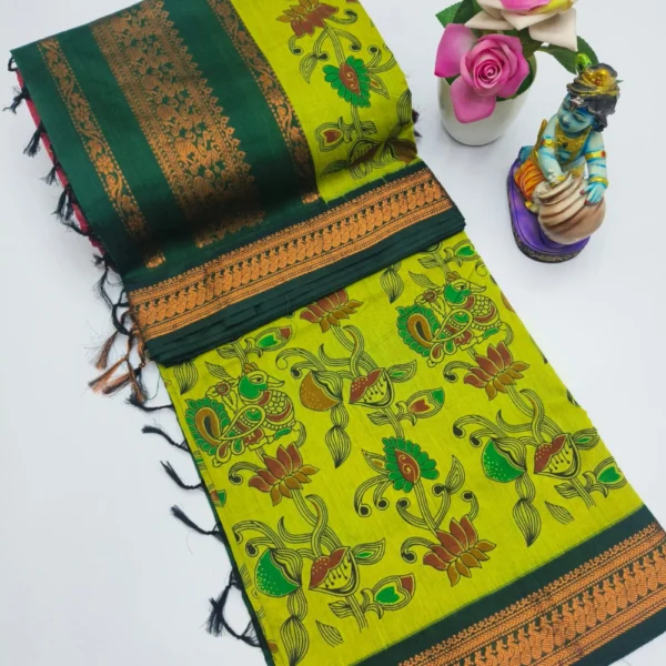 Green Kalyani Cotton Saree