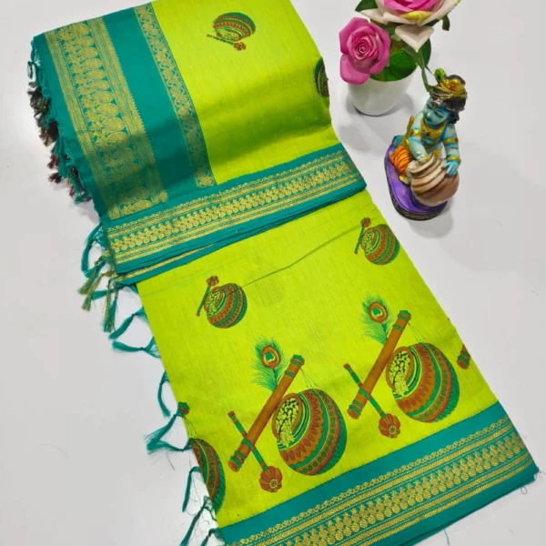 Green Kalyani Cotton Saree