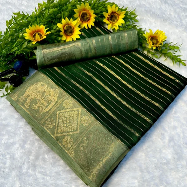 Mysore Silk Saree in Green