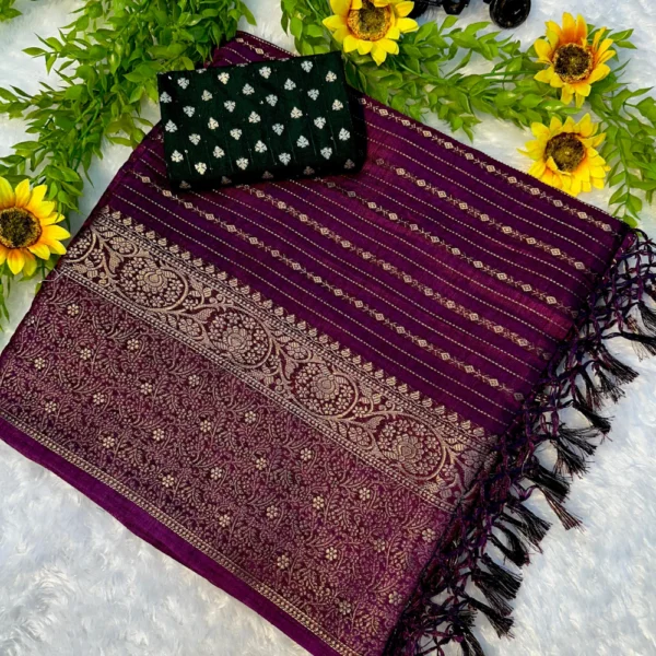Mysore Silk Saree in Purple