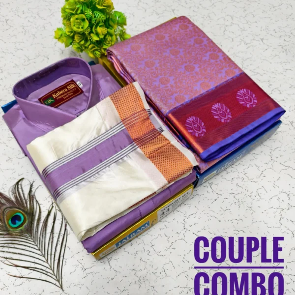 Lavender - Premium Ethnic Wear Couple Combo Sets
