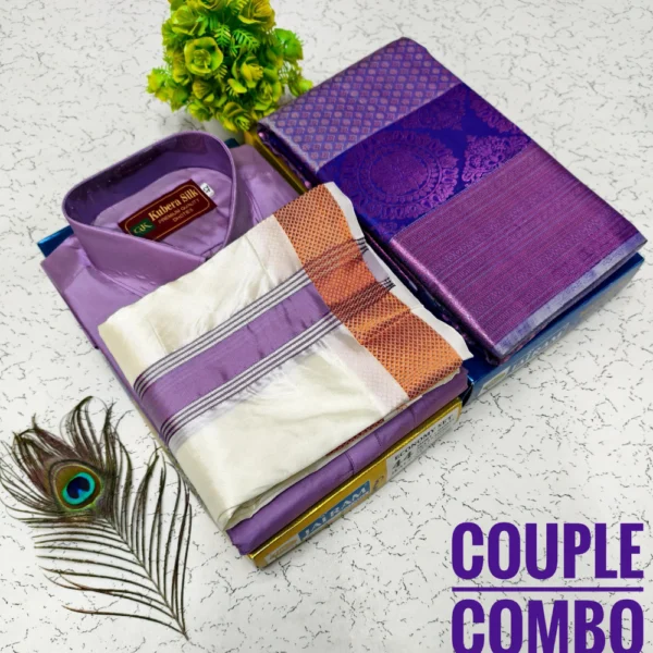 Dark Lavender – Premium Ethnic Wear Couple Combo Sets