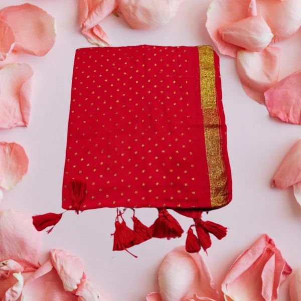 Kadhi Mul Cotton saree in Red