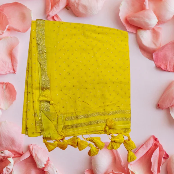 Kadhi Mul Cotton saree in Yellow