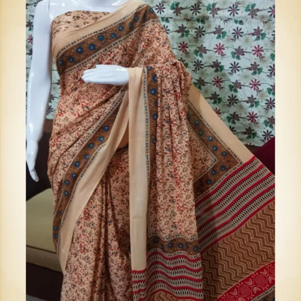 Mul Mul Cotton Saree Sandle